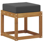 vidaXL Banc Tabouret Naturel et Anthracite 43 x 43 x 37 cm