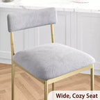 Lot de 4 tabourets de bar à hauteur de comptoir, tabourets de bar rembourrés avec dossier et assise large, chaises d'îlot de cuisine avec repose-pieds pour bar et salle à manger à la maison