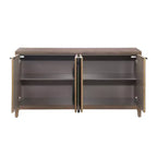 Christopher Knight Home Gree Buffet 4 portes tissé 3D de 150 cm de style milieu de siècle