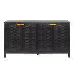 Christopher Knight Home Gree Buffet 4 portes tissé 3D de 150 cm de style milieu de siècle