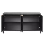 Christopher Knight Home Gree Buffet 4 portes tissé 3D de 150 cm de style milieu de siècle