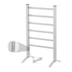 Sèche-serviettes 6 barres, mural ou sur pied, chauffe-serviettes électrique à brancher, étanche IP56 pour salle de bain, spa