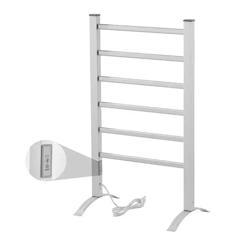 Sèche-serviettes 6 barres, mural ou sur pied, chauffe-serviettes électrique à brancher, étanche IP56 pour salle de bain, spa