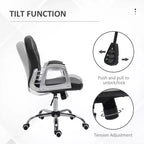 Chaise de bureau en velours, chaise de bureau capitonnée avec accoudoirs rembourrés, hauteur réglable et roulettes pivotantes
