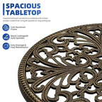 Table à manger d'extérieur légère en aluminium coulé, durable et facile à assembler pour patio et jardin