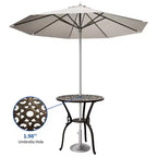Table à manger d'extérieur légère en aluminium coulé, durable et facile à assembler pour patio et jardin