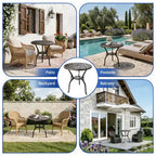 Table à manger d'extérieur légère en aluminium coulé, durable et facile à assembler pour patio et jardin