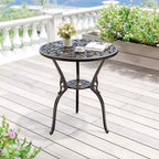 Table à manger d'extérieur légère en aluminium coulé, durable et facile à assembler pour patio et jardin