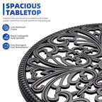 Table à manger d'extérieur légère en aluminium coulé, durable et facile à assembler pour patio et jardin