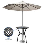 Table à manger d'extérieur légère en aluminium coulé, durable et facile à assembler pour patio et jardin