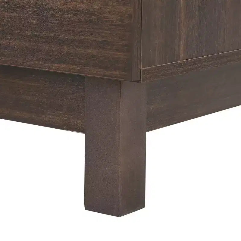 Commode Whisen à 6 tiroirs, design géométrique moderne, buffet de rangement large à accents demi-cercle pour chambre et salon