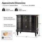 Table d'appoint traditionnelle Honorio en bois massif à 2 tiroirs avec prise de courant intégrée|HULALA HOME