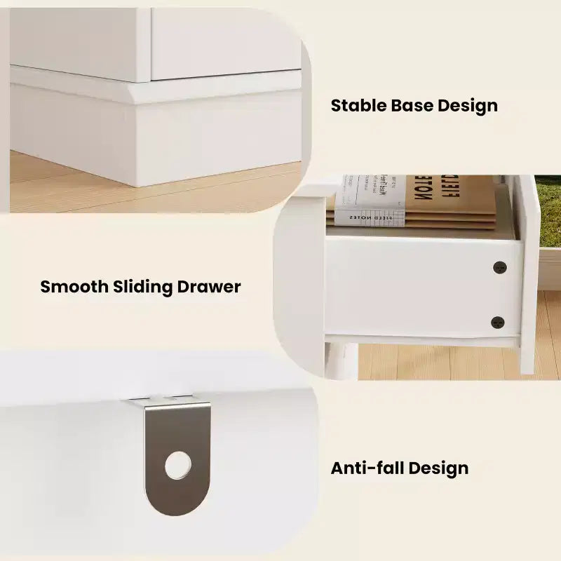 Commode double 8 tiroirs, en bois moderne et large, dispositif anti-basculement, grand meuble de rangement pour vêtements, pour salon, entrée