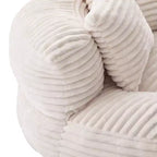 Canapé Poire pour Adultes et Enfants, Fauteuil Poire surdimensionné en Velours Côtelé avec 3 Coussins et Accoudoirs pour Salon Chambre - ModernLuxe