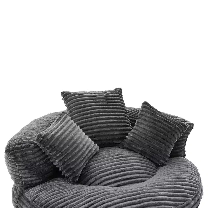 Canapé Poire pour Adultes et Enfants, Fauteuil Poire surdimensionné en Velours Côtelé avec 3 Coussins et Accoudoirs pour Salon Chambre - ModernLuxe