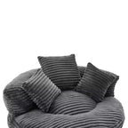 Canapé Poire pour Adultes et Enfants, Fauteuil Poire surdimensionné en Velours Côtelé avec 3 Coussins et Accoudoirs pour Salon Chambre - ModernLuxe