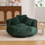 Canapé Poire pour Adultes et Enfants, Fauteuil Poire surdimensionné en Velours Côtelé avec 3 Coussins et Accoudoirs pour Salon Chambre - ModernLuxe