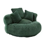 Canapé Poire pour Adultes et Enfants, Fauteuil Poire surdimensionné en Velours Côtelé avec 3 Coussins et Accoudoirs pour Salon Chambre - ModernLuxe