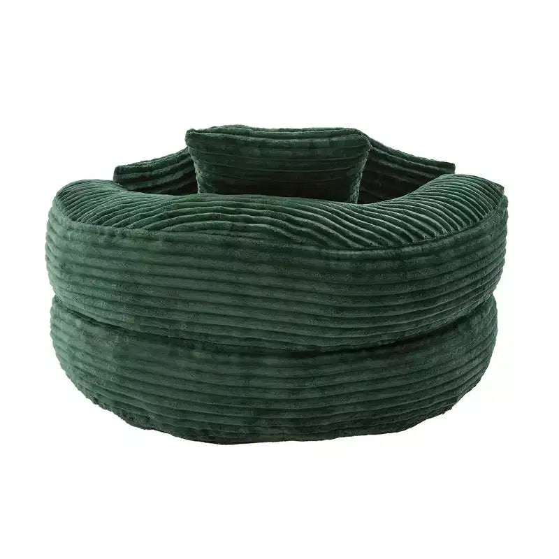 Canapé Poire pour Adultes et Enfants, Fauteuil Poire surdimensionné en Velours Côtelé avec 3 Coussins et Accoudoirs pour Salon Chambre - ModernLuxe