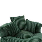 Canapé Poire pour Adultes et Enfants, Fauteuil Poire surdimensionné en Velours Côtelé avec 3 Coussins et Accoudoirs pour Salon Chambre - ModernLuxe