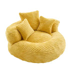 Canapé Poire pour Adultes et Enfants, Fauteuil Poire surdimensionné en Velours Côtelé avec 3 Coussins et Accoudoirs pour Salon Chambre - ModernLuxe