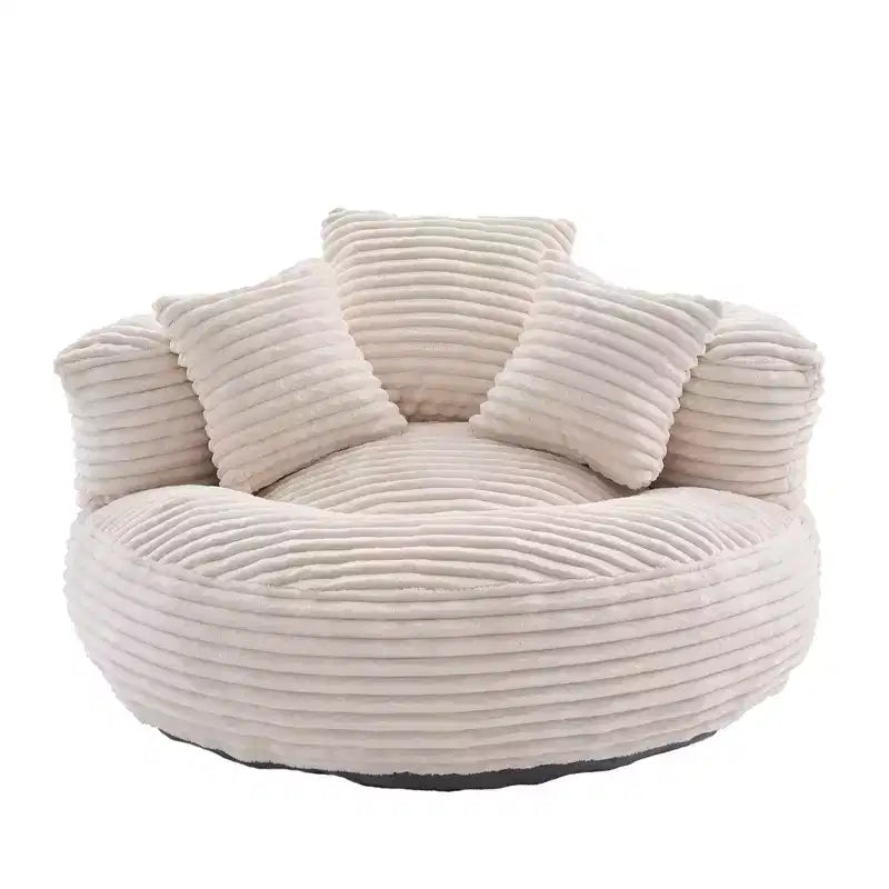 Canapé Poire pour Adultes et Enfants, Fauteuil Poire surdimensionné en Velours Côtelé avec 3 Coussins et Accoudoirs pour Salon Chambre - ModernLuxe