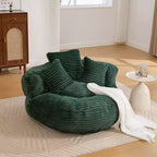 Canapé Poire pour Adultes et Enfants, Fauteuil Poire surdimensionné en Velours Côtelé avec 3 Coussins et Accoudoirs pour Salon Chambre - ModernLuxe