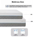 Matelas Dyonery très ferme 8 po, grand lit (Queen) Un matelas en mousse à mémoire de forme haute densité conçu spécifiquement pour soulager les maux de dos. 80 x 60 po.