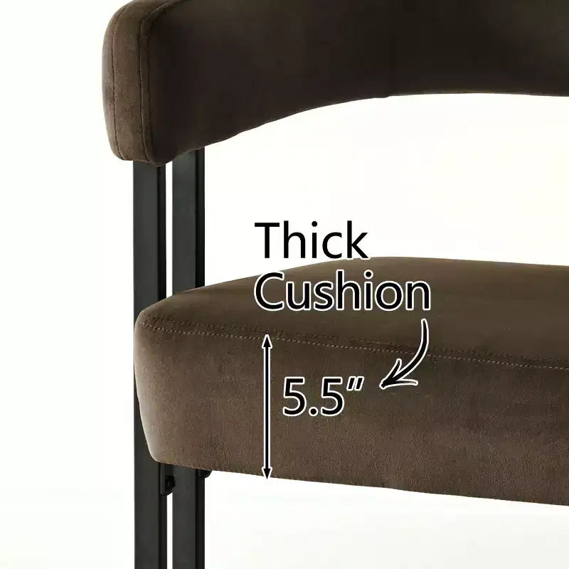 Banc moderne Panipeachy 49" avec dossier et accoudoirs, banc de salle à manger élégant, causeuse avec cadre en métal, siège d'appoint pour salon