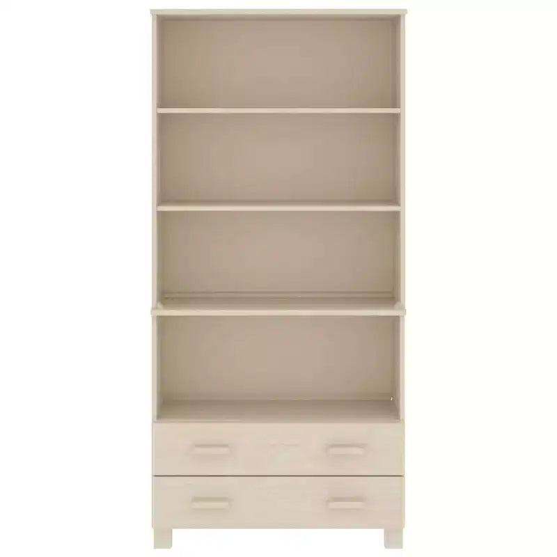 vidaXL Ensemble de 2 buffets en pin massif miel Grand buffet