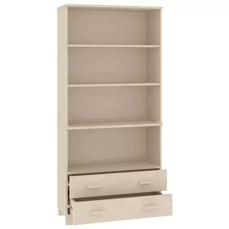 vidaXL Ensemble de 2 buffets en pin massif miel Grand buffet