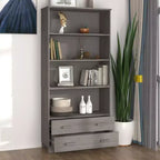 vidaXL Ensemble de 2 buffets en pin massif miel Grand buffet