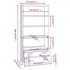 vidaXL Ensemble de 2 buffets en pin massif miel Grand buffet