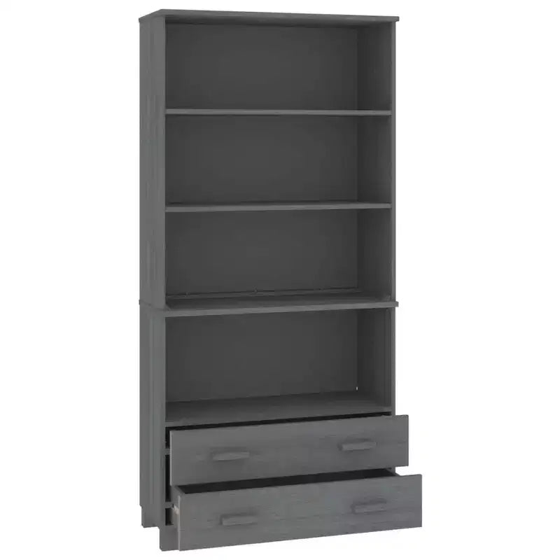 vidaXL Ensemble de 2 buffets en pin massif miel Grand buffet