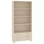 vidaXL Ensemble de 2 buffets en pin massif miel Grand buffet