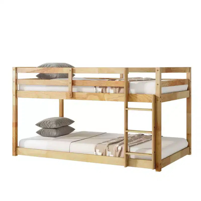 Cadre de lit jumeau MAYEERTY avec rangement sous le lit, adapté aux enfants, en métal robuste