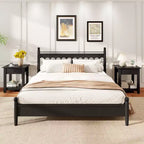 Costway Table de Chevet 1/2 PCS avec Tiroir, Table de Chevet Moderne à 3 Niveaux avec Étagère Ouverte pour Chambre à Coucher Blanc/Noir