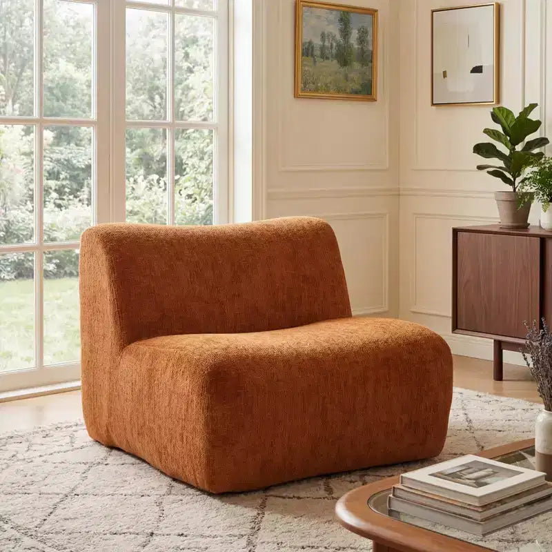 Fauteuil d'appoint sans accoudoirs moderne et modulaire Crinti Christopher Knight Home avec coussin en mousse