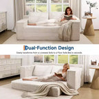 Canapé convertible 2 places de 75 pouces, futon avec 2 oreillers, canapé-lit sans cadre pour salon et chambre à coucher, aucun assemblage requis