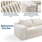 Canapé convertible 2 places de 75 pouces, futon avec 2 oreillers, canapé-lit sans cadre pour salon et chambre à coucher, aucun assemblage requis
