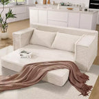 Canapé convertible 2 places de 75 pouces, futon avec 2 oreillers, canapé-lit sans cadre pour salon et chambre à coucher, aucun assemblage requis