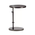 Kate and Laurel Engles Adjustable Oval Metal Table, Pewter, 15x10x28