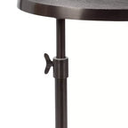 Table métallique ovale réglable Kate and Laurel Engles, étain, 15x10x28