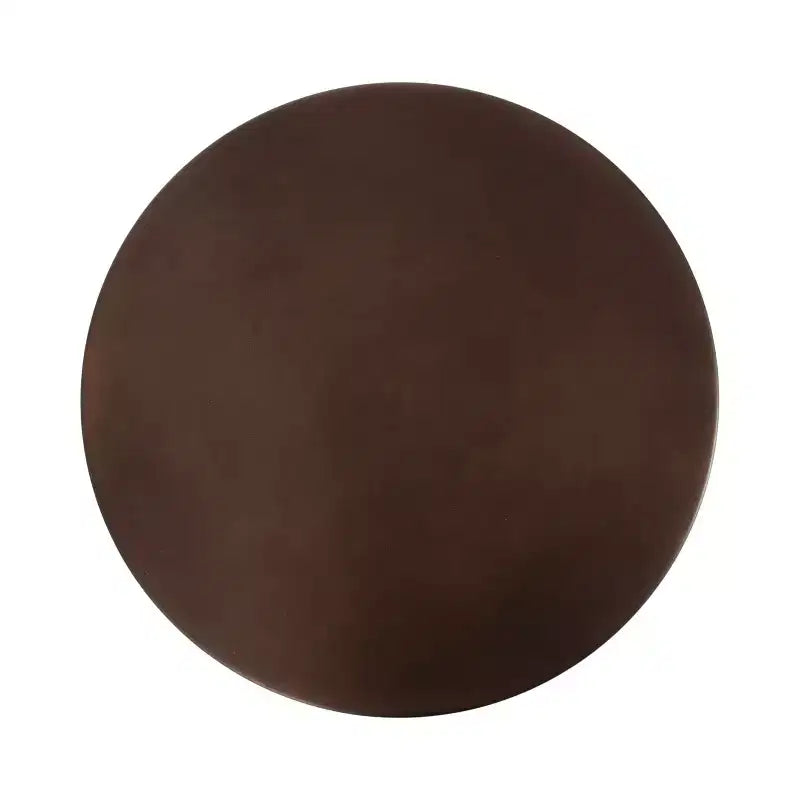 Kate et Laurel Hescott, table piédestal en métal et marbre, marron, 10x10x24