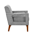 Fauteuil moderne GDFStudio Mason en chenille rembourré avec coussin amovible