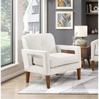 Fauteuil moderne GDFStudio Mason en chenille rembourré avec coussin amovible