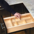 Kit d'organisation de tiroir de cuisine personnalisable Rev-A-Shelf pour grands ustensiles, bibelots et couverts avec clips réglables, LD-4CT21-1