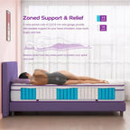 Matelas hybride Sersper 12 Euro Top en mousse à mémoire de forme et ressorts – Compatible avec sommier plateforme, sommier tapissier ou lattes