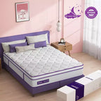 Matelas hybride Sersper 12 Euro Top en mousse à mémoire de forme et ressorts – Compatible avec sommier plateforme, sommier tapissier ou lattes