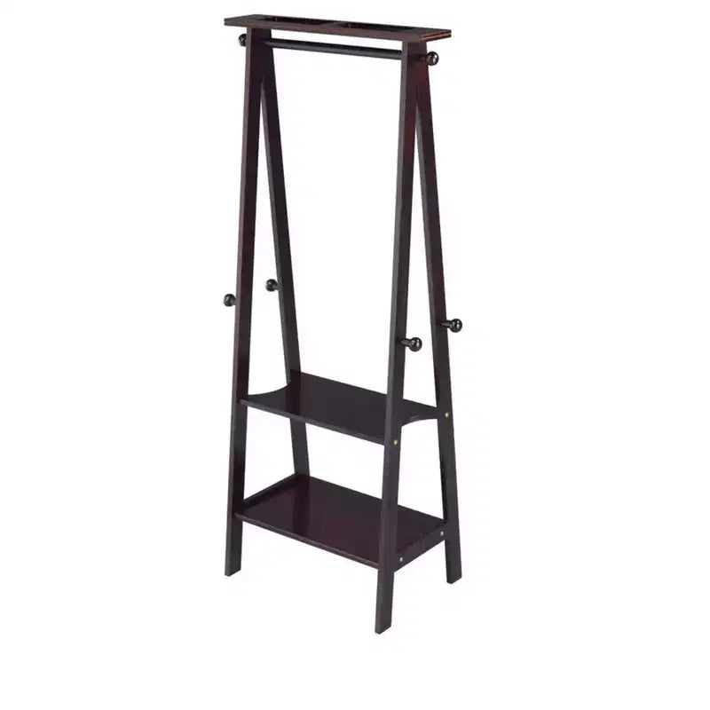 GDFStudio Chinedu - Porte-manteau en bois moderne de 150 cm avec 3 étagères ouvertes